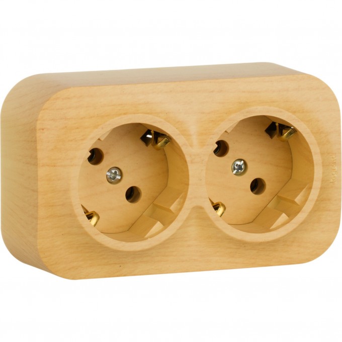 Розеточный блок LEGRAND 2 x 2К+З без шторок 16 A 250 В Quteo IP 20 дерево 782273