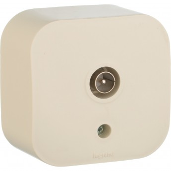 Телевизионная розетка LEGRAND Quteo IP 20 слоновая кость Телевизионная розетка LEGRAND Quteo IP 20 слоновая кость