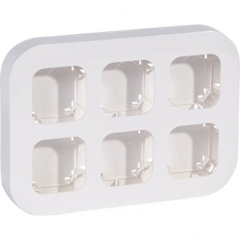 Установочный блок LEGRAND до 6 постов Quteo IP 20 белый