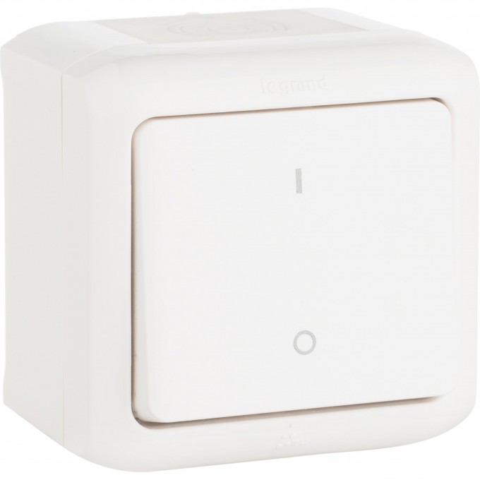 Выключатель LEGRAND Quteo двухполюсный 10 A 250 В IP 44 Белый 782309