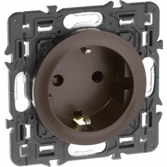 Розетка LEGRAND Celiane силовая 2К+З безвинт графит Розетка LEGRAND Celiane силовая 2К+З безвинт графит