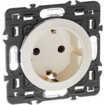 Розетка LEGRAND Celiane силовая 2К+З безвинт слоновая кость Розетка LEGRAND Celiane силовая 2К+З безвинт слоновая кость