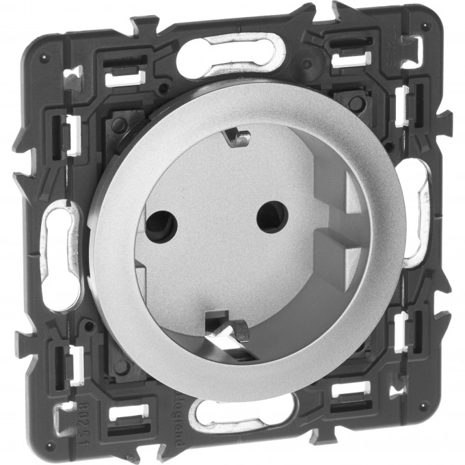 Розетка LEGRAND Celiane силовая 2К+З безвинт титан SET-1-067153-06