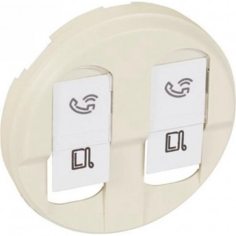 Лицевая панель LEGRAND Celiane двойной компьютерной розетки, слоновая кость Лицевая панель LEGRAND Celiane двойной компьютерной розетки, слоновая кость