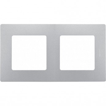 Рамка LEGRAND Etika 2 поста алюминий