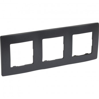 Рамка LEGRAND Etika 3 поста антрацит Рамка LEGRAND Etika 3 поста антрацит
