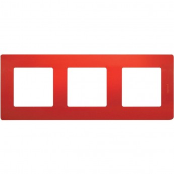 Рамка LEGRAND Etika 3 поста красный Рамка LEGRAND Etika 3 поста красный