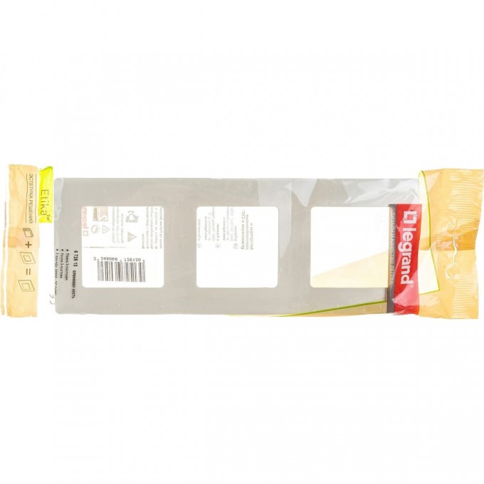 Рамка LEGRAND Etika 3 поста слоновая кость 672513