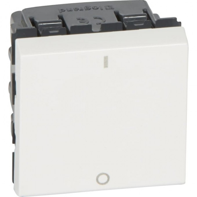 Выключатель LEGRAND Mosaic одноклавишный 10А белый 077050L