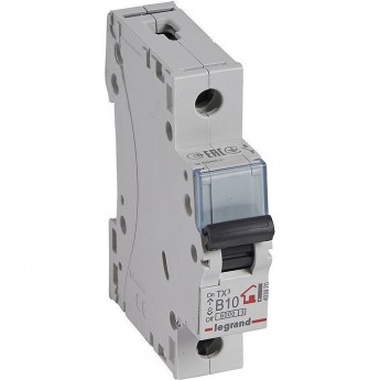 Автоматический выключатель LEGRAND TX³ 6000 6 кА тип B 1П 230/400 В 10А 1 модуль белый Автоматический выключатель LEGRAND TX³ 6000 6 кА тип B 1П 230/400 В 10А 1 модуль белый