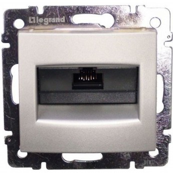 Информационная розетка LEGRAND Valena RJ45 Cat. 6 UTP 1 выход монтаж на винтах алюминий Информационная розетка LEGRAND Valena RJ45 Cat. 6 UTP 1 выход монтаж на винтах алюминий