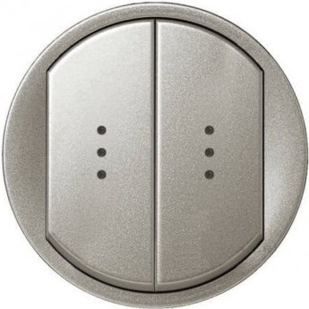 Лицевая панель LEGRAND Celiane двухклавишного выключателя с подсветкой\индикацией, титан Лицевая панель LEGRAND Celiane двухклавишного выключателя с подсветкой\индикацией, титан