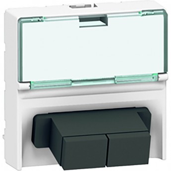 Оптическая розетка LEGRAND Mosaic с дуплексным адаптером SC, белый