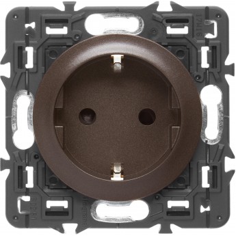 Розетка LEGRAND Celiane силовая 2К+З на винтах графит Розетка LEGRAND Celiane силовая 2К+З на винтах графит