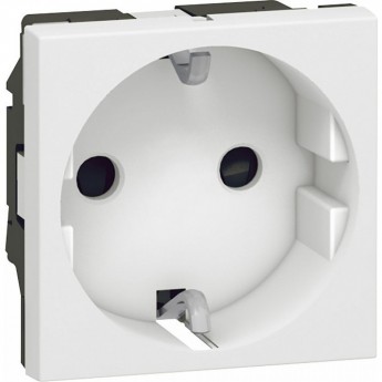 Розетка LEGRAND Mosaic 2К+3 с защитными шторками, 2 модуля, белый