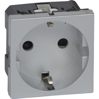 Розетка LEGRAND Mosaic 2К+3 винтовые клеммы, 2 модуля, алюминий Розетка LEGRAND Mosaic 2К+3 винтовые клеммы, 2 модуля, алюминий