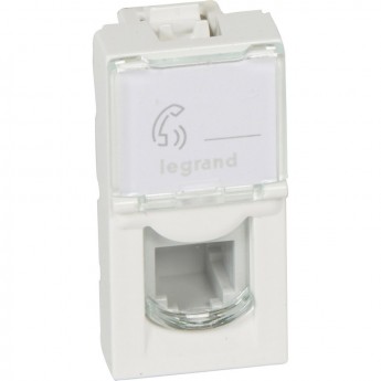 Розетка LEGRAND Mosaic RJ11 1 модуль, белый Розетка LEGRAND Mosaic RJ11 1 модуль, белый