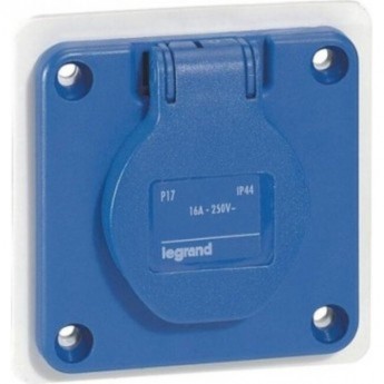 Встраиваемая розетка LEGRAND немецкий стандарт со шторками синий P17 Tempra Pro Встраиваемая розетка LEGRAND немецкий стандарт со шторками синий P17 Tempra Pro